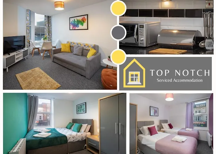 2 Bedroom Apartment At Blackpool , Top Notch Serviced Accommodation , Free Wifi